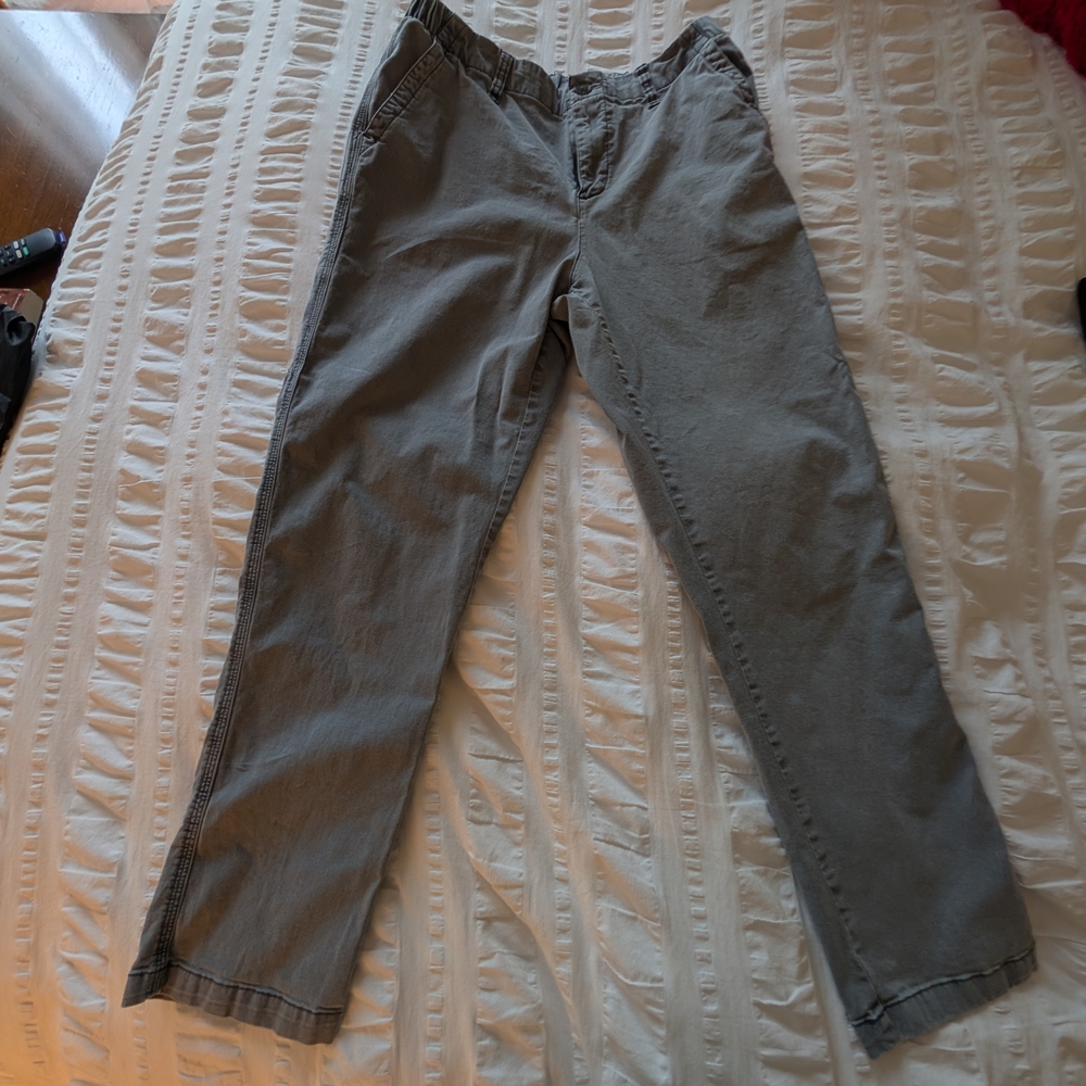 Old Navy Gray Straight Leg Pants Versatile Cotton Blend